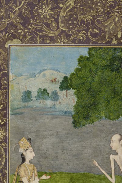 Laila and Majnun converse beneath a tree (detail) by Nihal Chand